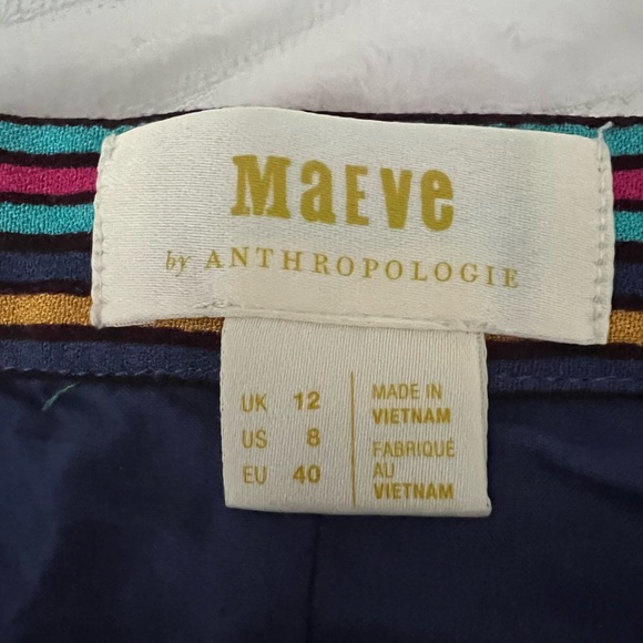 Anthropologie MAEVE Ruffle striped midi skirt - Picture 7 of 9